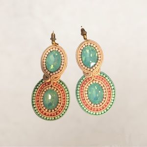 Beaded Pastel Earrings Handmade